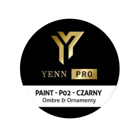 YennPRO - paint czarny P02 - ombre &amp; ornament