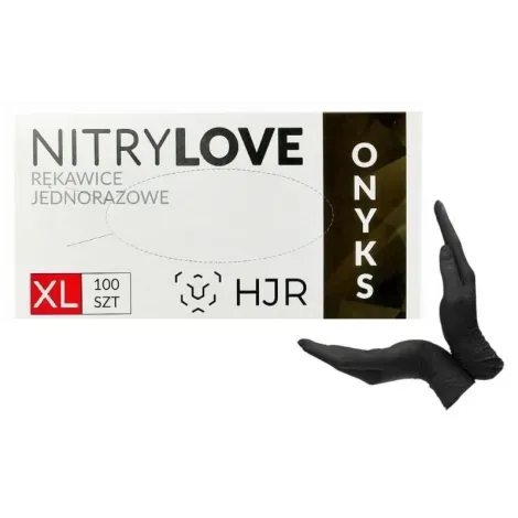 Rękawiczki nitrylowe HJR czarne 100szt.