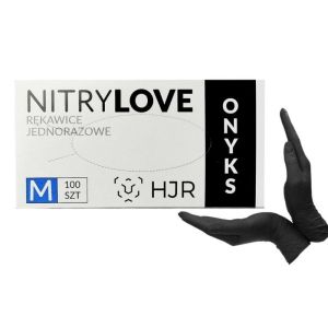 Rękawiczki nitrylowe HJR czarne 100szt. - image 2